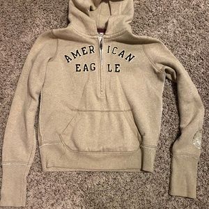 American Eagle Hoodie Tan X-Small
